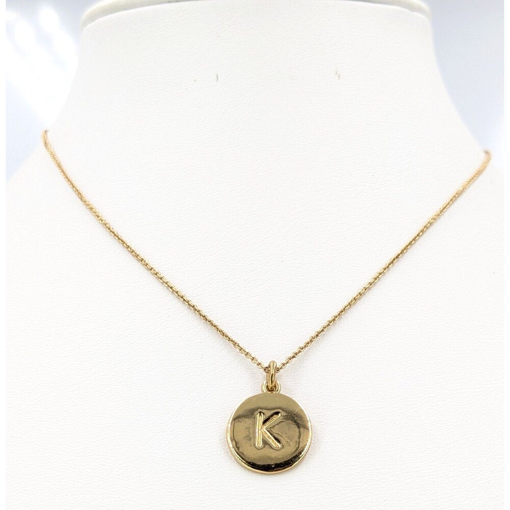 Kate Spade Necklace K Initial One In A Million 12K Gold Plated 17-20in Pendant